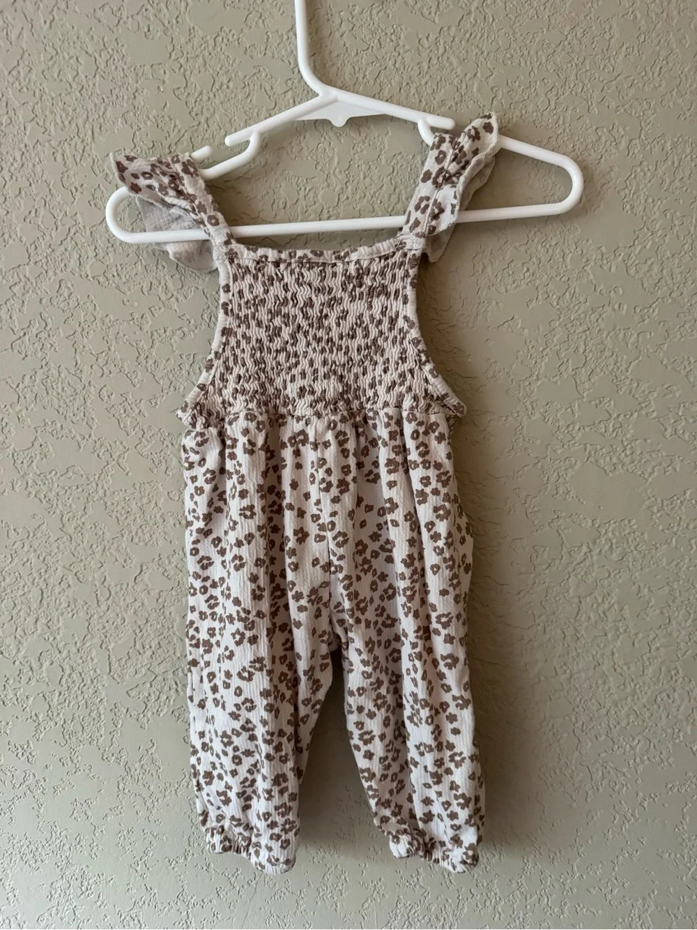 Zara Animal Print Romper with Ruffles
